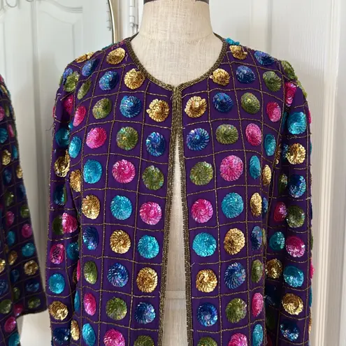 Leslie Fay vintage sequin jacket - Image 1