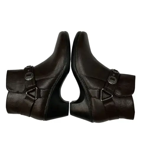 Easy Street Womens Comfort Wave Bailey Ankle Booties Brown Size 8.5 Western Vibe