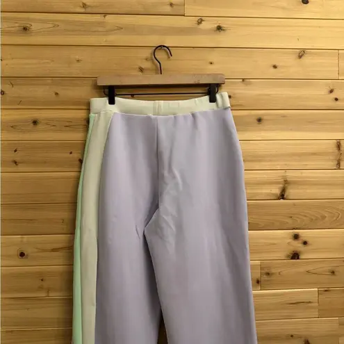 Marie Saint Pierre Sz 4/Large Relaxed Boyfriend Fit Yaris Scuba Pants Purple