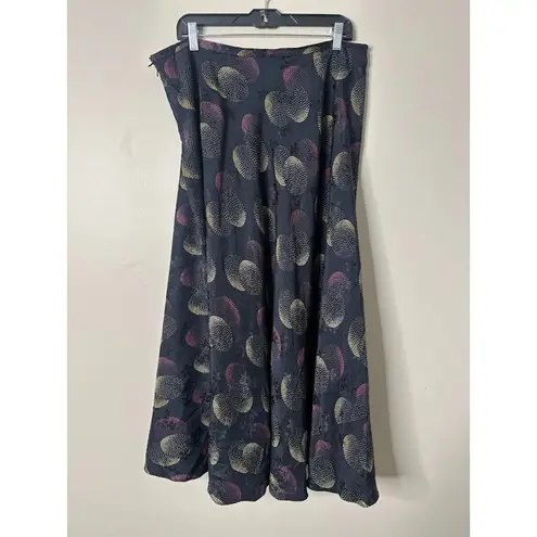 Jones New York Vintage  Maxi Skirt 16 100% Silk Wearable Art Retro Geometric