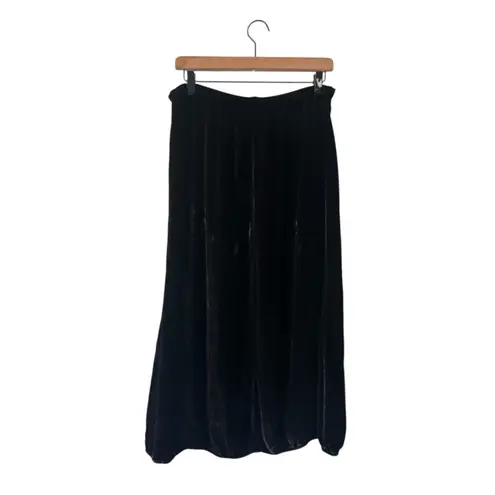 Cut Loose Black Velvet Bubble Hem Midi Skirt Size Small Holiday Party Size M