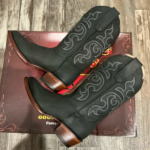 Los Altos Women’s Leather Black Cowboy Boots Size 6.5