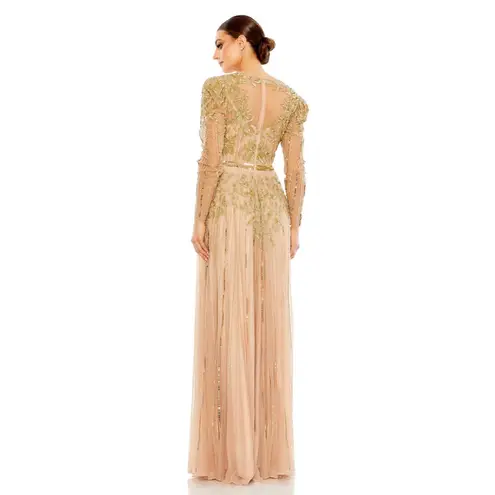 Mac Duggal Beaded Illusion Puff Sleeve Gown 93638