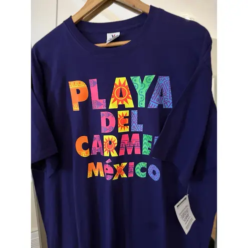 Yazbek Playa del Carmen Mexico T-Shirt XL Heavyweight Purple Graphic Tee