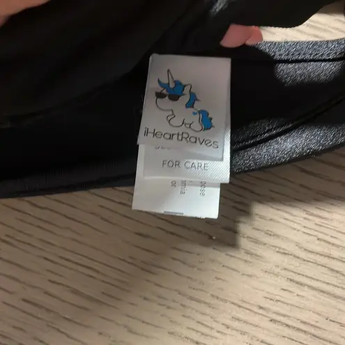 iHeartRaves Dominate Strappy O-Ring Top - Black / XS