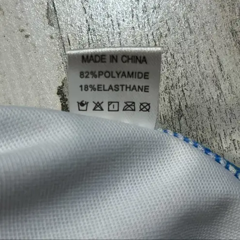 None Chevron Blouson Tankini Set Adjustable Spaghetti Straps Tie-Side Bottoms