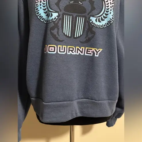 Preloved Journey Blue and Black Don’t Stop Believin’ Graphic Sweater size large