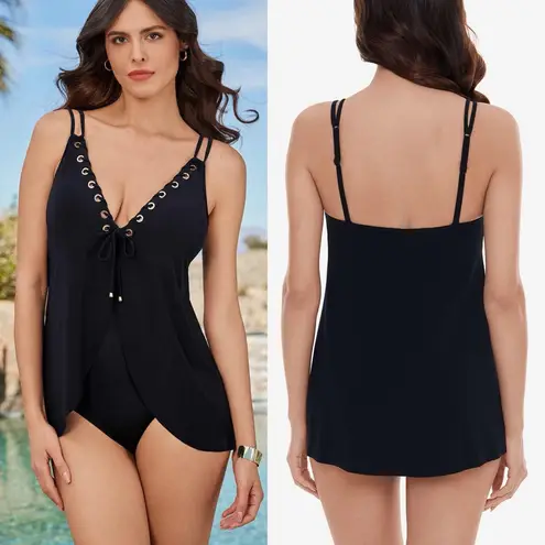 Magicsuit Parisa One Piece in Hoops Womens Size 16 Black Swimsuit Slimming NWOT