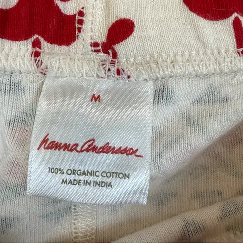 Hanna Andersson Adult Long John Pant Size Medium Dear Deer 42069 Red