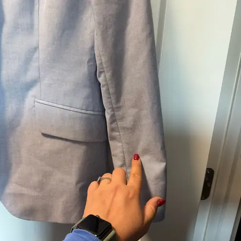 Brooks Brothers 346 Women's Double Breasted Blazer Light Blue White Business 2