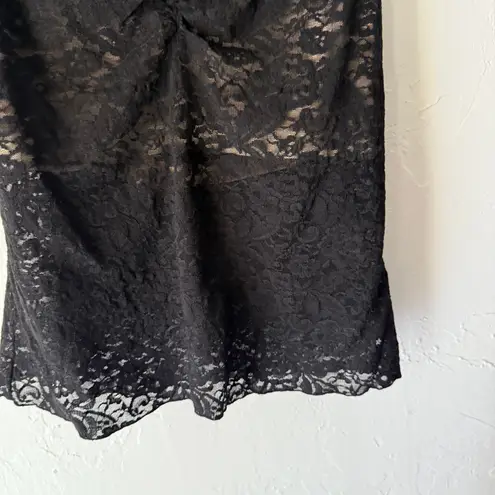 Y2K Cookie Cami Black Lace Sheer Whimsigoth Lingerie Tank Top Large