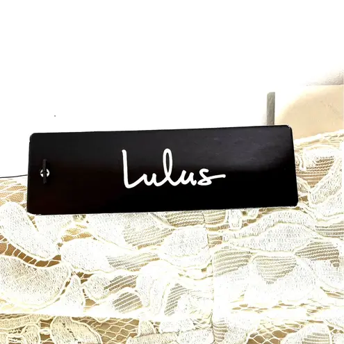 NWT Lulus Flynn White Lace Maxi Wedding Formal Dress Size M Size M