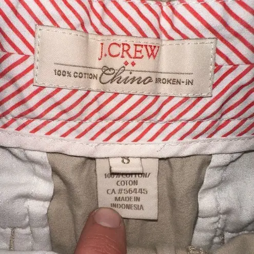 J Crew broken in tan preppy 8 normcore chino shorts Tan