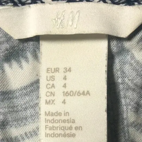 H&M  Navy & White Printed Romper