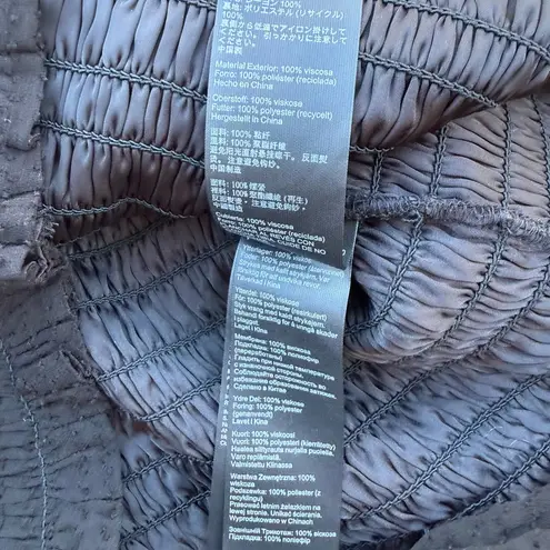 ALLSAINTS Tia Top Womens US Size 4 Black Smocked Textured Long Sleeve Shirt New