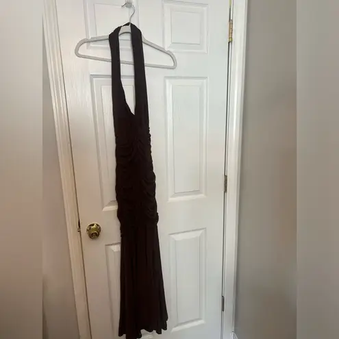 Bardot x REVOLVE Sephera Halter Mesh Midi Dress in Chocolate