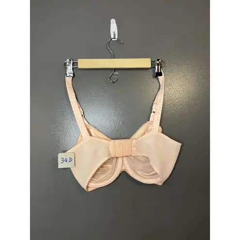 Mary Jane Bra Womens 34D Blush Pink Unlined Underwire Lace Made in USA Style 75 Size undefined
