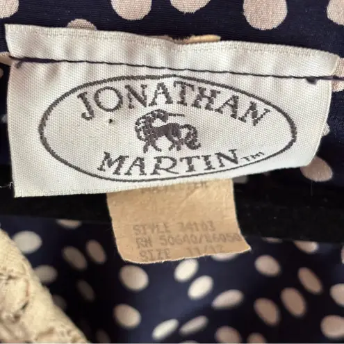 Vintage Jonathon Martin Polka Dot Peplum Blouse Sz 11/12 Prairie Cottagecore White