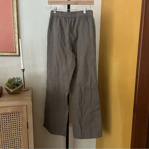 Rowan Joyce Pants Wide Leg Double Gauze 100% Cotton Sparrow NWT $215 Size S Tan
