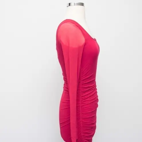 Fuzzi. Rusched Bodycon Dress. Pink Size XS