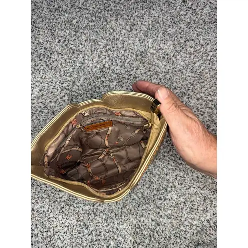 Montana West Gold Crossbody Bag with Wide Guitar Strap