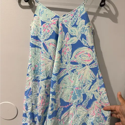 Lilly Pulitzer  Clara Out To Sea Silk Dress‎ Women's Size XS Adjustable Straps F
