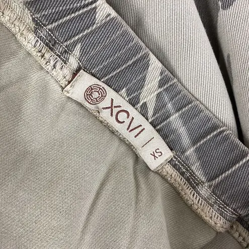 XCVI Camouflage Print asymmetric hem Midi Skirt XS