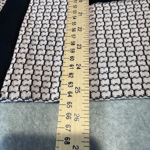 Ming Wang Coquette Blazer Cardigan Womens XL Pink Black Acrylic Tweed Buttons