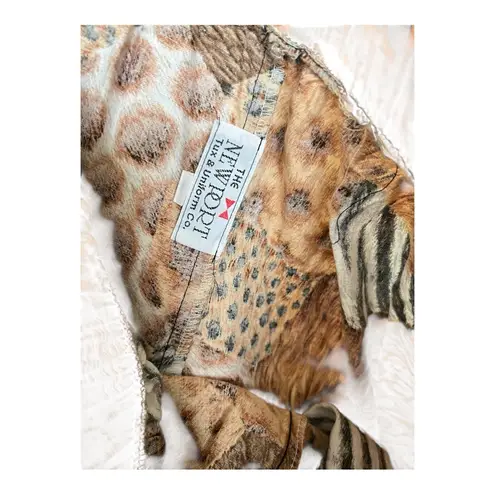 Vintage Newport Womens Brown Black High Waist Animal Print Pants Size L Size L