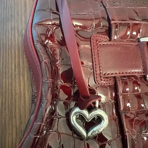 Brighton  Burgundy Crocodile Print Purse