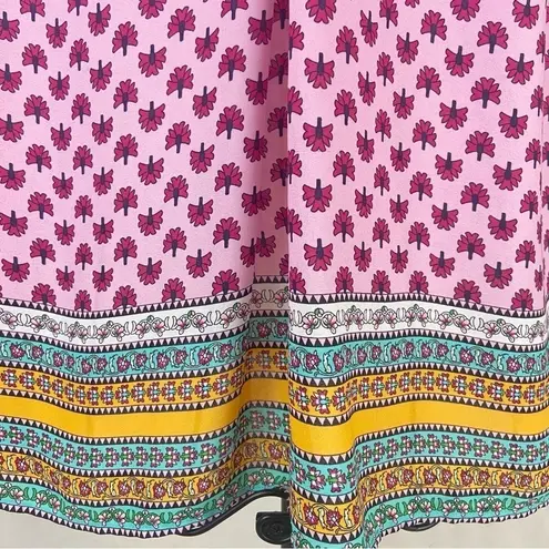 Violet+Claire Pink Mixed Print Boho Sleeveless Blouse Feminine Girly Gypsy
