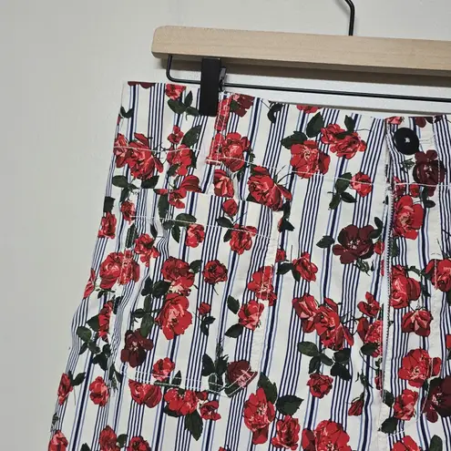 Anthropologie  Maeve The Colette Cropped Wide-Leg Rose Printed Pants Sz 34 NWT