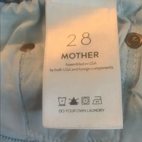 MOTHER denim Revolve The Looker high waisted ankle Up Your Alley jeans Blue Size 28