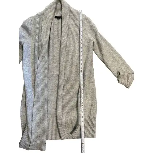 BCBGMAXAZRIA  gray long knit cardigan wool blend sz M