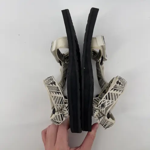 Teva Women 7 Original Universal Sandal White Aztec Adjustable Straps Hiking