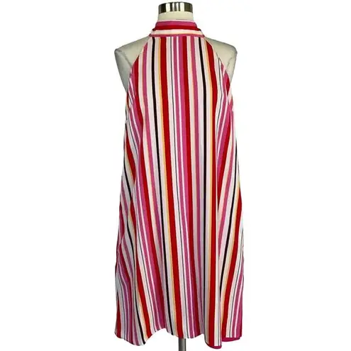 Laundry by Shelli Segal  Women's Dress Size 8 Pink Stripe Sleeveless A-Line Shift