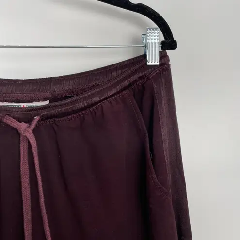 Hard Tail Forever Women's Burgundy Utility Lounge Activewear Jogger Pants Size M