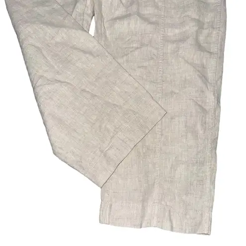 Athleta  Retreat High Rise 100% Linen Ankle Pants Undyed Size XL Pull On Neutral - Image 8