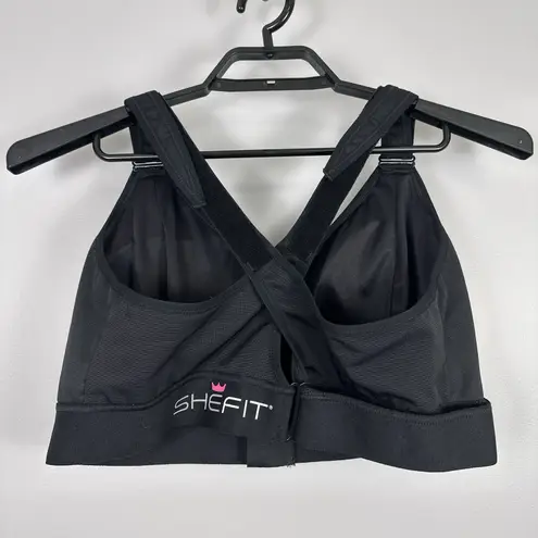 Shefit Ultimate Sports Bra 5Luxe Black Front Zipper 110002 High Impact Adjust Size undefined