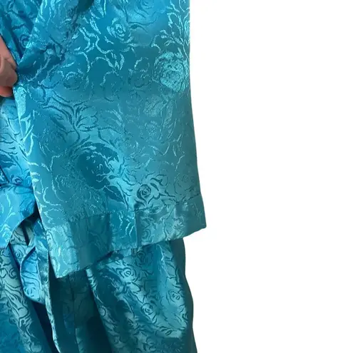 Vintage Ashley Amos Long Sleeve Blue Satin Feel Robe Women’s M Size M