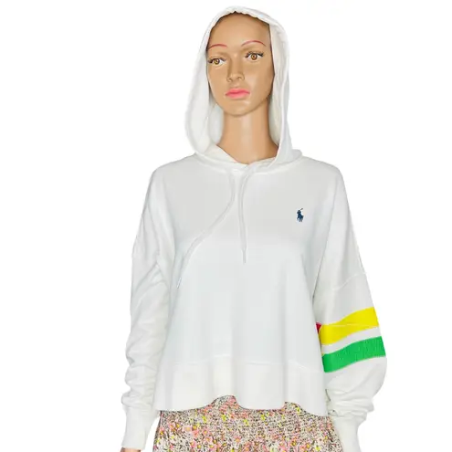 Ralph Lauren Polo  Novelty Cropped Hoodie Sweatshirt size M New oversized