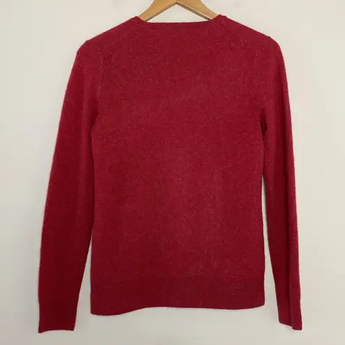 Saks Fifth Avenue Cashmere Sweater Heather Red Crewneck Long Sleeve Size S