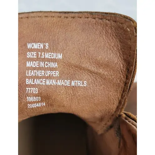 VTG Duluth Trading Co Womens Andina Ankle Boots 7.5 Brown Leather Chukka Shoes