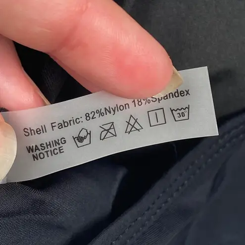 VIMPUNEC Ruffle One Shoulder Swim Top Women's Size M Trendy Fashionable Black Size M