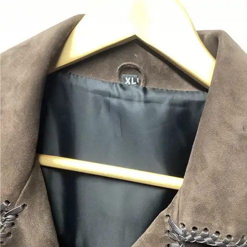 Leather jacket. Size XL. Brown