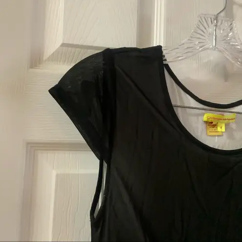 Catherine Malandrino NWT Black Mesh Body Con Dress size 2