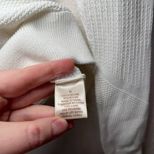 Torn By Ronny Kobo White Knit Sweater Top Size S