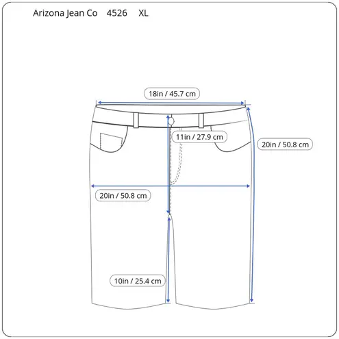 Arizona Jeans Arizona Jean Company Jogger Short Womens XL Navy Blue 100% Cotton Adjustable NEW