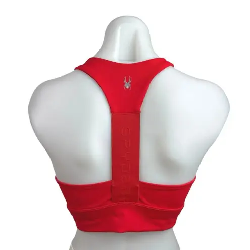 Spyder Active Women's Red Racerback Sleeveless Athletic Sports Bra Crop Top Sz M