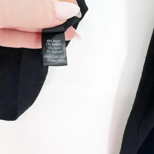 Eros Sparkle Mock Neck Classic Pullover S Black